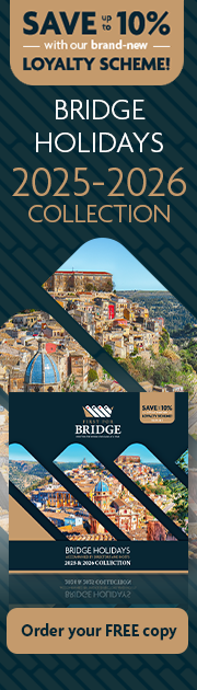 Save up to 10% with our brand new Loyalty Scheme! Bridge Holidays 2025 - 2026 collection. Order your free copy.