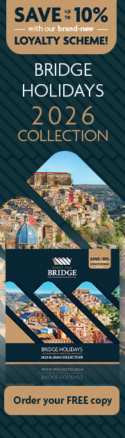 Save up to 10% with our brand new Loyalty Scheme! Bridge Holidays 2026 collection. Order your free copy.